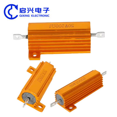 Hochspannung Leistung Canbus Belastungswiderstand 12V 50W 200 Ohm RX24 Gold Aluminium Gehäuse Widerstand
