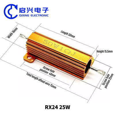 RX24 Gold Aluminium Gehäuse Wirewound Leistungswiderstand Leistungswiderstand dynamischer Bremswiderstand