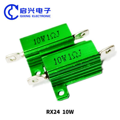 RX24 Grün Aluminium Gehäuse Wirewound Widerstand LED Decodierung Leistungswiderstand 10w