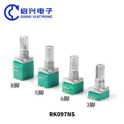 RK097NS Einfach-F-Welle Rotationspotentiometer Schalter B10K B20K B50K B100K