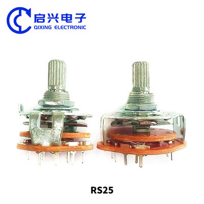 2 Stück RS25 Potentiometer Drehbandschalter 3 Pole 4 Position