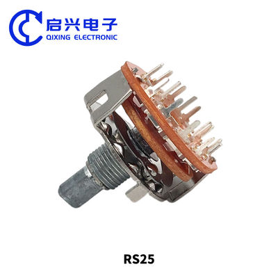 2 Stück RS25 Drehbandschalter 2 Pole 6 Position DC30V 0,3A