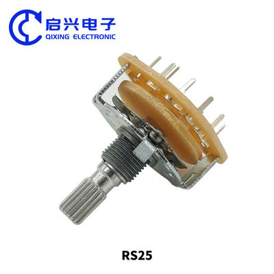 RS25 Industriepotentiometer Drehschalter 2 Pole 4 Position