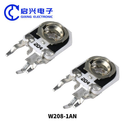 W208-Serie Verstellbarer Widerstand Einzelspirale Glasverglasung Keramikpotentiometer 0,5w