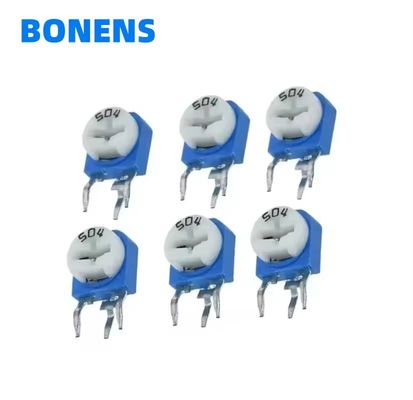 WH06 Trimmer-Potentiometer 100R-1M RM065 Verstellbarer Widerstand 0,1W Vertikaler Trimmer B50k 9mm Gleitpotentiometer