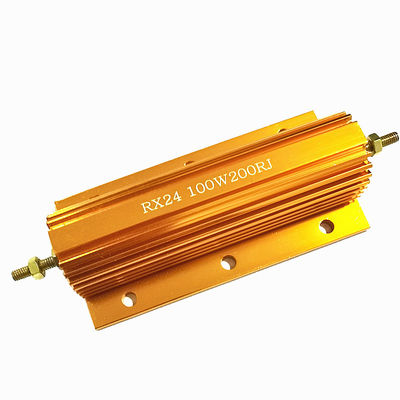 RX24 100W Gold Aluminium Gehäuse Wirewound Leistungswiderstand Leistungswiderstand dynamischer Bremswiderstand