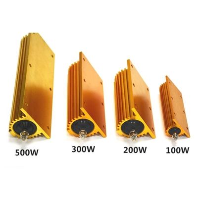 RX24 Gold Aluminium Gehäuse Widerstand Hohe Leistung 25W 50W 100W 200W 300W Auto Strom Begrenzungslast Element