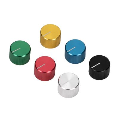 Massivaluminium Knob Gitarrenknopf Potentiometerknopf mit Indikatorlinie 6.35/6.0MM Schachtloch Durchmesser O.D. 20MM