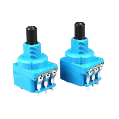 WH116AK-Serie Dimmer Dual Control Potentiometer B500K 5-Pin mit Drehschalter Halbwellengriff Länge 16MM