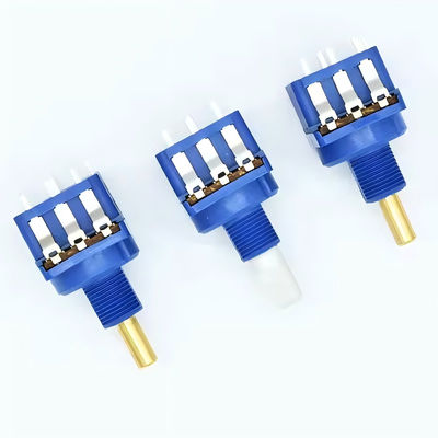 WH116AK-Serie Dimmer Dual Control Potentiometer B500K 5-Pin mit Drehschalter Halbwellengriff Länge 16MM