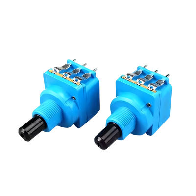 WH116AK-Serie Dimmer Dual Control Potentiometer B500K 5-Pin mit Drehschalter Halbwellengriff Länge 16MM