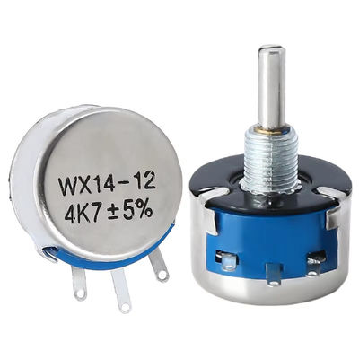 WX14-12 3W Einfachdreh-Draht-Wunde-Potentiometer ohne Sperren 470 Ohm 1K 2K2 4K7 10K für industrielle Anwendungen