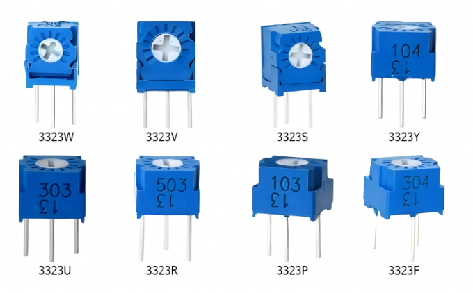 3323-Serie Einfachdreh-Metallglasglas Trimmer Potentiometer 3323s 4