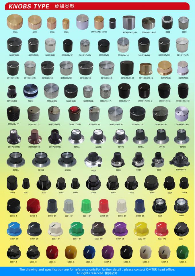 AG1 D-Welle 15X16mm Kunststoffpotentiometerkn&ouml;pfe Verschiedene Arten elektronisches Zubeh&ouml;r 9