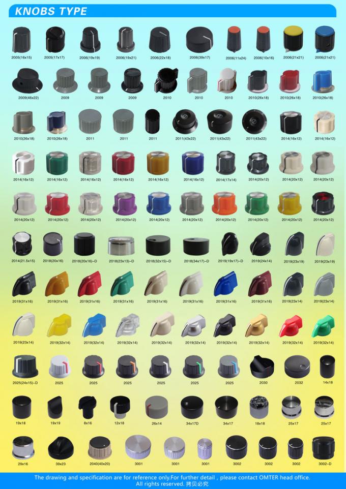 AG1 D-Welle 15X16mm Kunststoffpotentiometerkn&ouml;pfe Verschiedene Arten elektronisches Zubeh&ouml;r 11