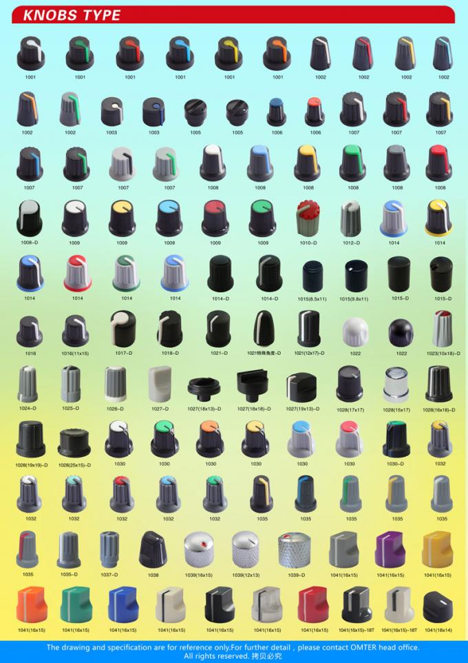 AG1 D-Welle 15X16mm Kunststoffpotentiometerkn&ouml;pfe Verschiedene Arten elektronisches Zubeh&ouml;r 12