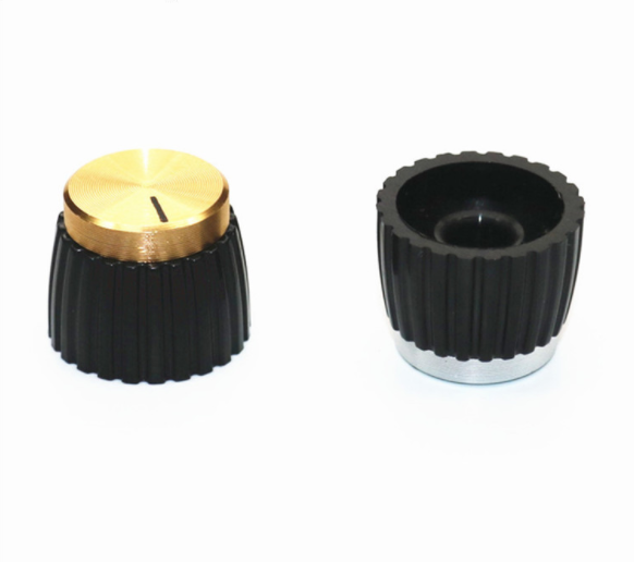 Audioverst&auml;rker Tonknopf Gold Silber Aluminium Marshall Knopf 1