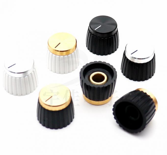 Audioverst&auml;rker Tonknopf Gold Silber Aluminium Marshall Knopf 2