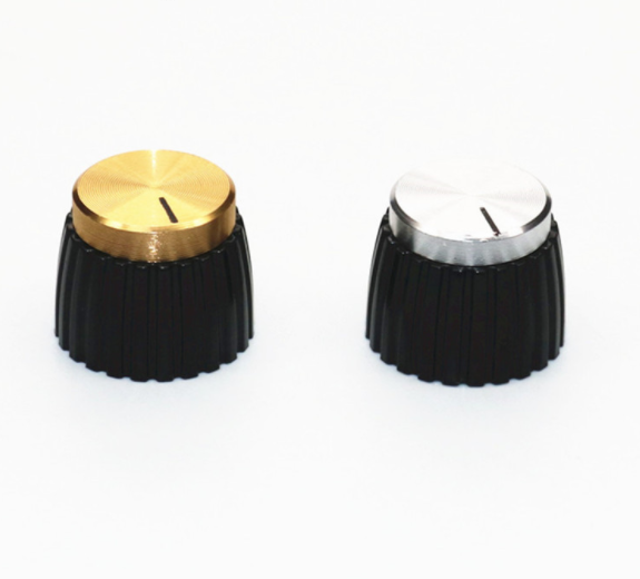 Audioverst&auml;rker Tonknopf Gold Silber Aluminium Marshall Knopf 3